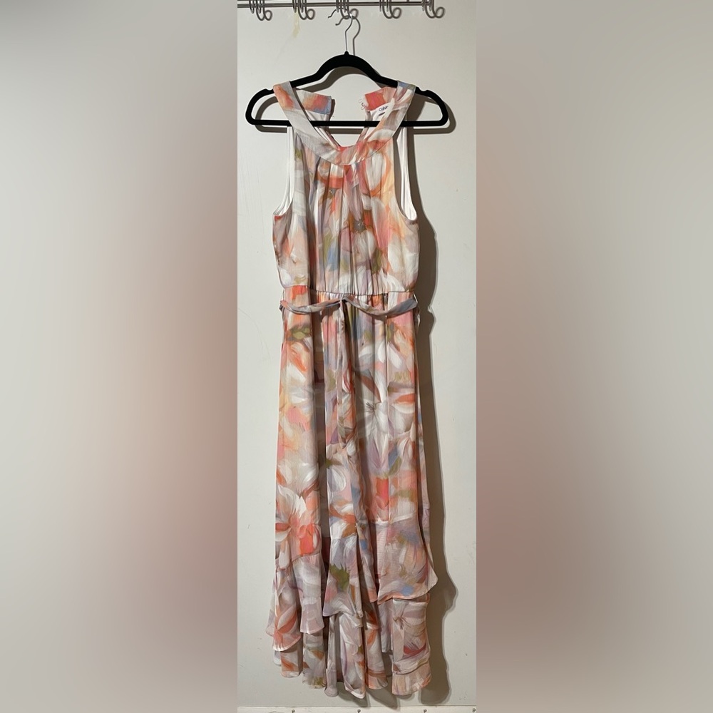 Calvin Klein Pastel Floral Maxi Dress